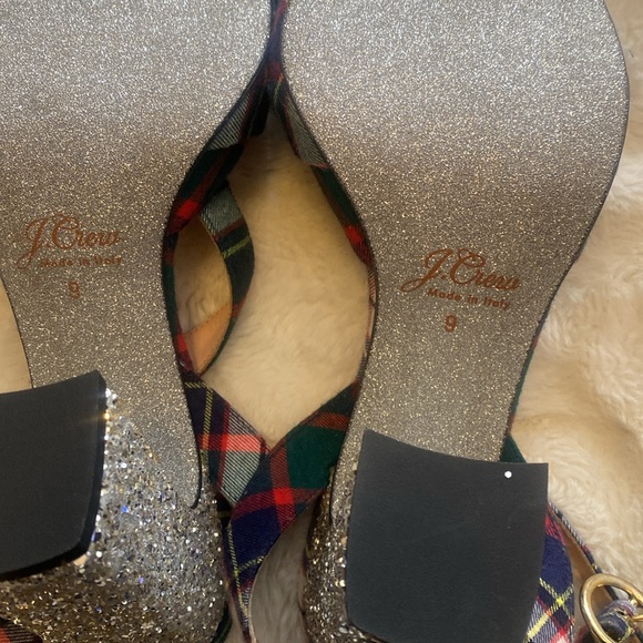 J. Crew Plaid Heels - Navy and Red - Picture 4 of 4